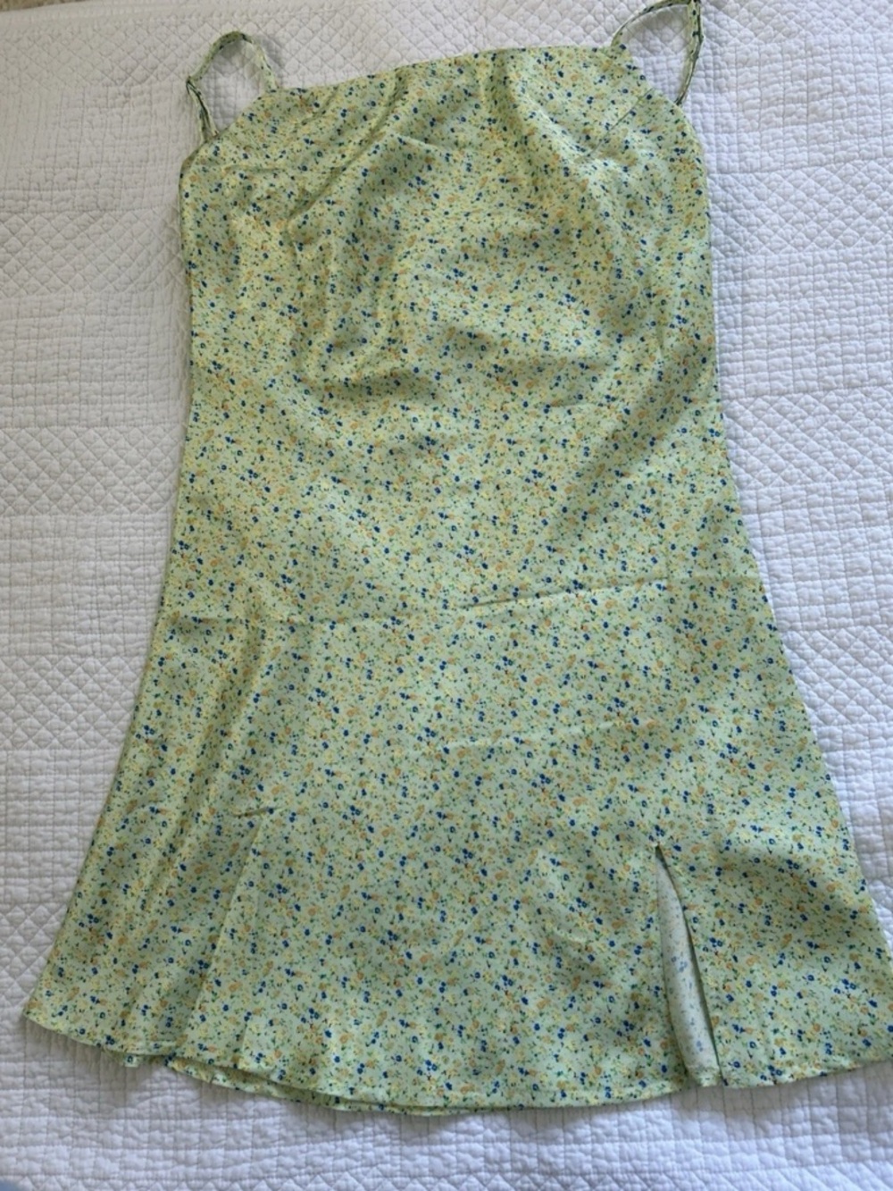Princess Polly Pale Green Floral Slip Mini Skirt